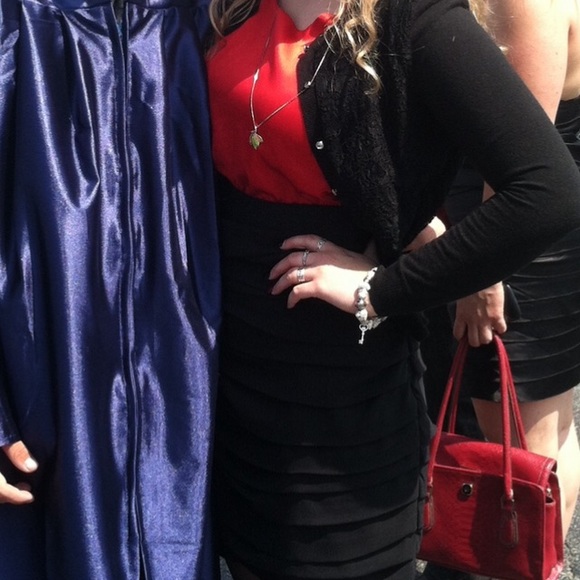 Express color block red satin dress - Picture 5 of 6